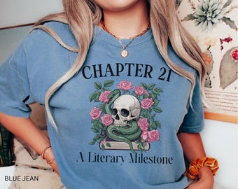 21st Birthday Gift for Her, 21st Birthday Shirt, Chapter 21 Birthday Shirt, Personalized Book Lover Gift for Her, 21 Year Old Gift for Girl