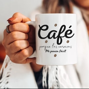 Funny Cafe Coffee Mug, Cafe lover, Gift for Latina, Spanglish Coffee Mug, Spanish Coffee Mug, Hispanic Latinx Gift, valentines latina gift