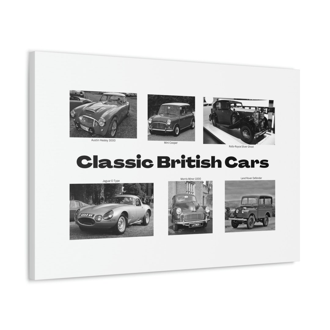Classic British Cars High Quality Canvas Etsy from-british-cars-logo
