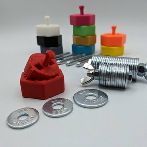 HEXAGONAL Crypto Seed Backup Jig for Steel Washers / M7 M8 M10 / Customizable 3D Print / Various Colors / PLA+