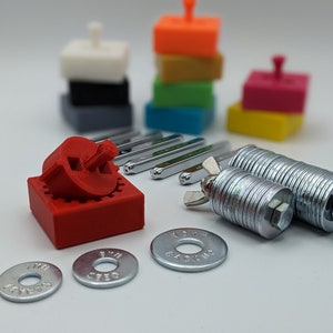 Plantilla de respaldo de semilla criptográfica cuadrada para arandelas de acero / M7 M8 M10 / Impresión 3D personalizable / Varios colores / PLA+
