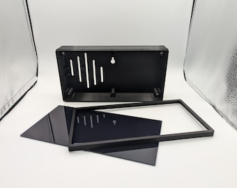 LED Matrix Enclosure Portal S3 - 256mm × 128mm x 15mm/14mm/13mm 64x32 P4 (4mm pitch) DIY Time, Weather, Score, Stock, Crypto Display