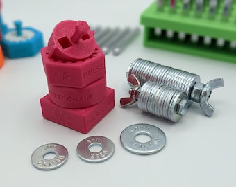 PULSECHAIN Crypto Seed Backup Jig for Steel Washers: M8 M10 / 18 & 24 dial slots / Hexagonal Round Square / Customizable / Various Colors