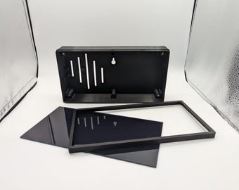 LED Matrix Enclosure Pi Zero 2 W - 256mm × 128mm x 15mm/14mm/13mm 64x32 P4 (4mm pitch) DIY Time, Weather, Score, Stock, Crypto Display