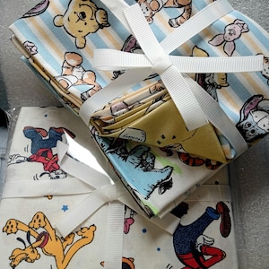 Fabric Squares, Fat Quarters,Cotton Cloth, Fabric Pieces,Cotton Squares, Cartoon, Character, Cartoon Characters, Printed, Kids, Children&#39;s,
