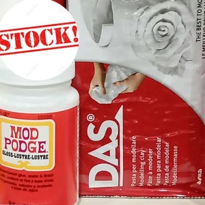Modge Podge-lijm, mat, glanzend, dikke lijm, ambachtelijke lijm, kunstlijm, Das Clay,