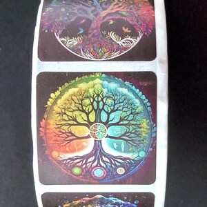 Étiquettes arbre de vie,autocollants,arbre, étiquettes pour chakras,autocollant pour chakras, chakra,yoga,vie,arbre de vie,étiquettes,enveloppe,cartes,journalisation,esthésique