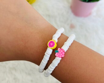 Tropical day Preppy Clay bead bracelet