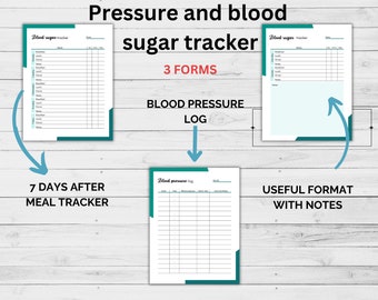 Blood Pressure & Sugar Tracker  – Diabetes Log (PDF)