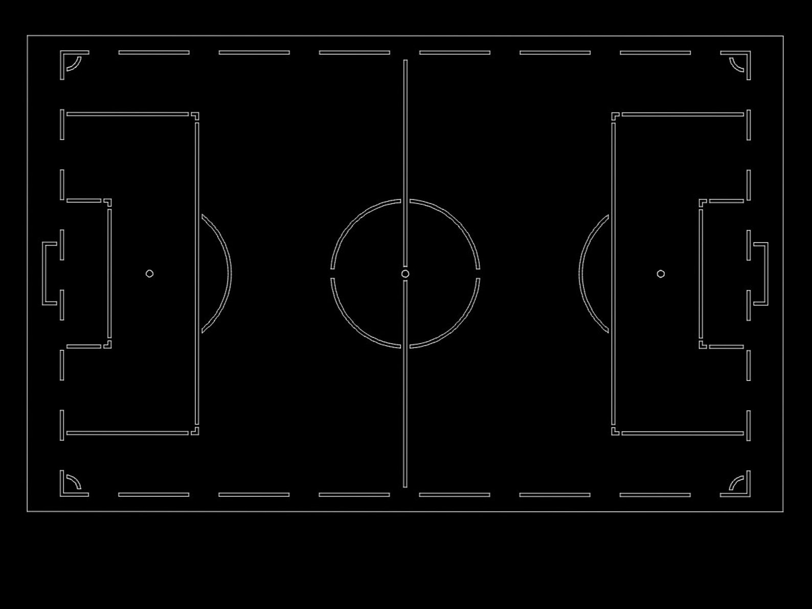 Soccer/football Field STENCIL File for Laser Cutting/cnc svg, Ai, Lbrn2