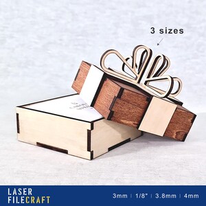 Dekorative Holzbox. Geschenk Box. Schmuckschatulle. 3mm-4mm. SVG, DXF, AI, LBRN2. Laser Cut Files (digitales Produkt)