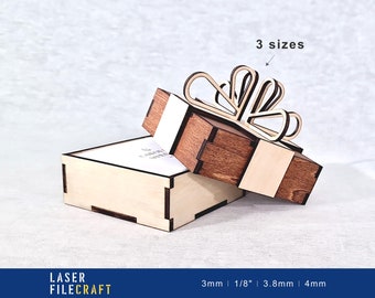 Laser Cut Gift Box Files: Decorative Wood Jewelry Box (Digital Product)