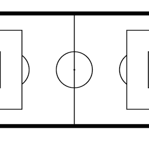 Soccer/Football field CUTOUT file for laser cutting/CNC (svg, ai, lbrn2)