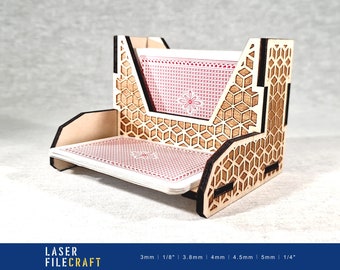 Laser Cut Card Dispenser, Deck Holder SVG, AI, LBRN2 (Digital Product)