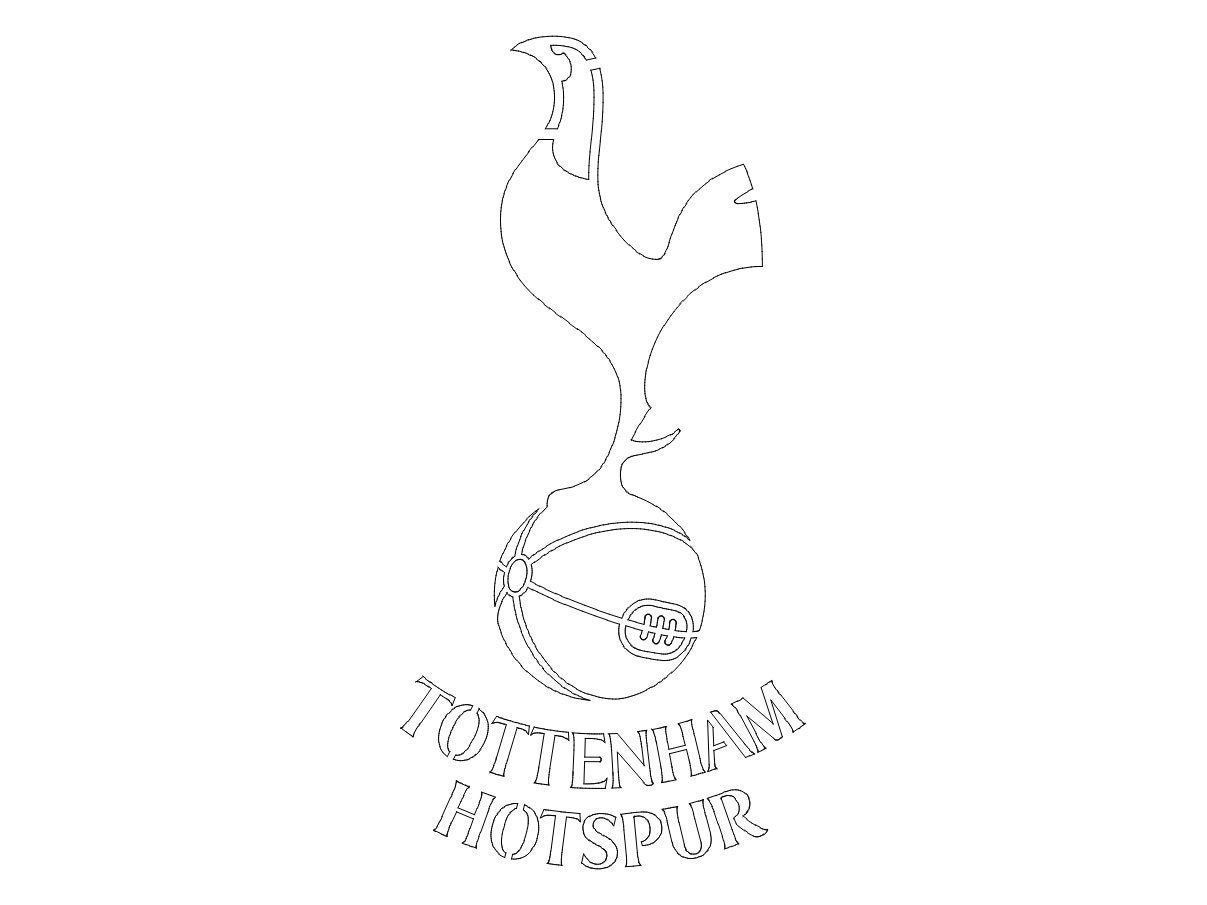 Tottenham Hotspur Logo Stencil File For Laser Etsy UK