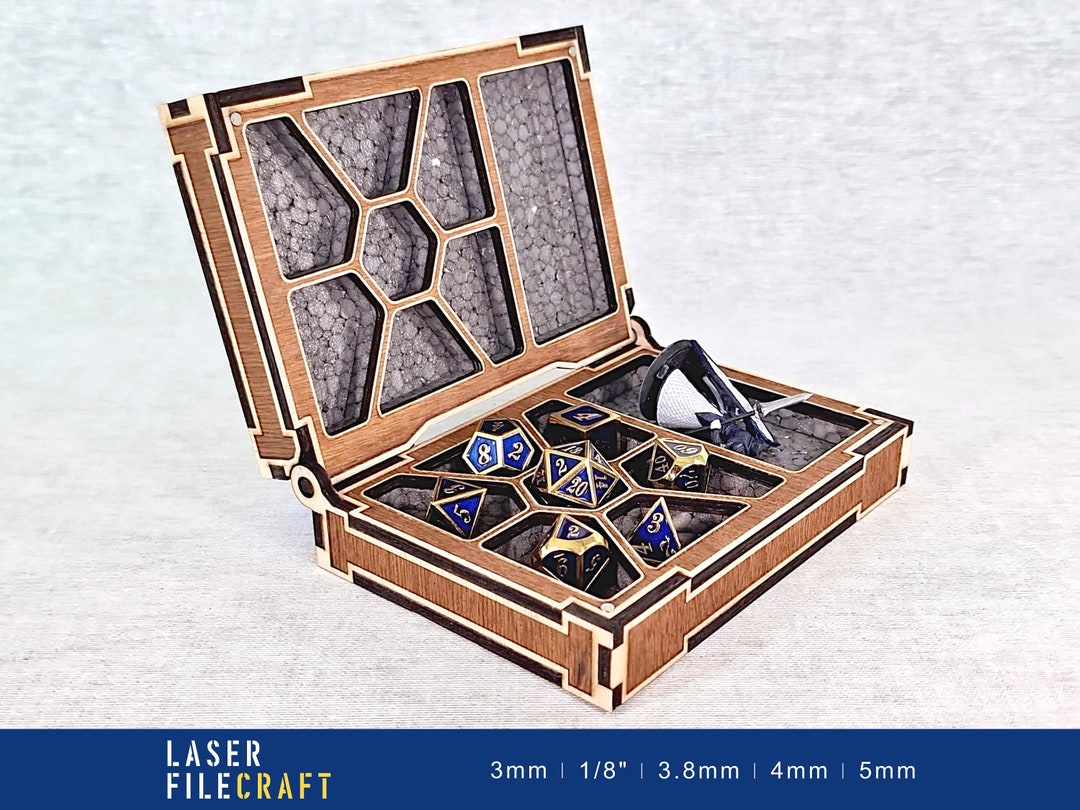 Random Dnd Mini Box Dice & Miniature Box. Dnd. Dungeons Dragons. 3mm, 1/8in, 3.8mm, 4mm ...