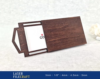 Laser Cut Gift Card Holder SVG Template, Commercial License