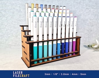 Laser Cut Pen Holder, Cricut Organizer SVG (Digital Product)