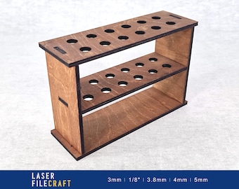 Laser Cut Paint Brush Holder SVG, Rack Organizer File (Digital Product)