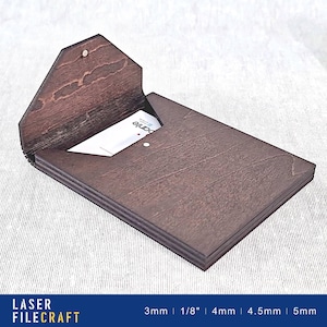 Geschenkkartenhalter mit Personalisierung. Kommerzielle Lizenz. Geschenkidee. Laserbereit. SVG, DXF, PDF, Ai. Laser Cut Files (digitales Produkt)