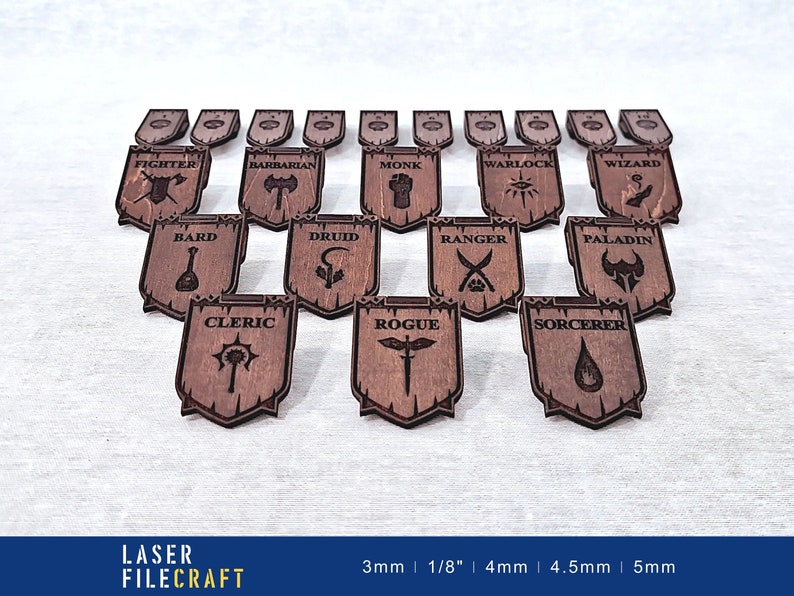 Dnd Ranger Class Tokens Dnd Initiative Tracker, Laser Cut Files (SVG, PDF, DXF, Ai, Lbrn2) - Etsy