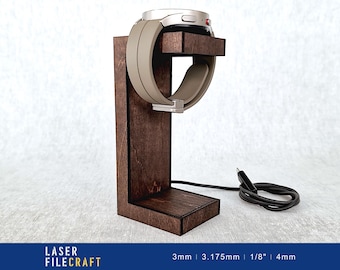 Smartwatch Charging Station: Laser Cut Files (SVG, DXF, PDF, Ai, Lbrn2)