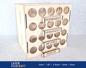Cricut Vinyl Roll Organizer, Laser Cut Files (SVG, DXF, AI, LBRN2)