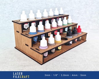 Laser Cut Paint Rack SVG, Miniature Paint Storage (Digital Product)