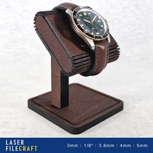 Horlogestandaard voor heren en dames. 3 mm, 1/8 inch, 3,8 mm, 4 mm, 5 mm. SVG, AI, LBRN2. Lasergesneden bestanden (digitaal product)