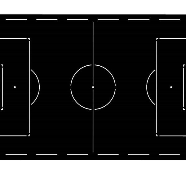 Soccer/Football field STENCIL file for laser cutting/CNC (svg, ai, lbrn2)