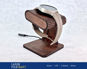 Smartwatch-oplaadstation, lasergesneden bestanden (SVG, DXF, PDF, Ai, Lbrn2)