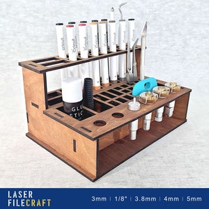 Cricut-Werkzeug-Halterung. Cricut Organizer. 3mm, 1/8 Zoll, 3.8mm, 4mm, 5mm. SVG, DXF, AI, LBRN2. Laser Cut Files (digitales Produkt)