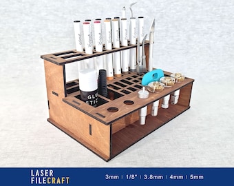 Laser Cut Cricut Tool Caddy Organizer, SVG DXF AI LBRN2 Files (Digital Product)