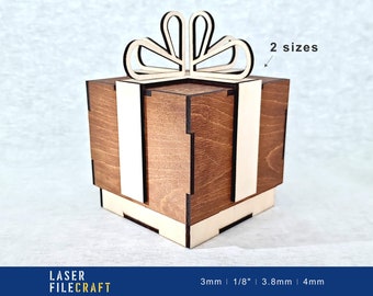 Laser Cut Gift Box SVG DXF AI LBRN2 Files (Digital Product)
