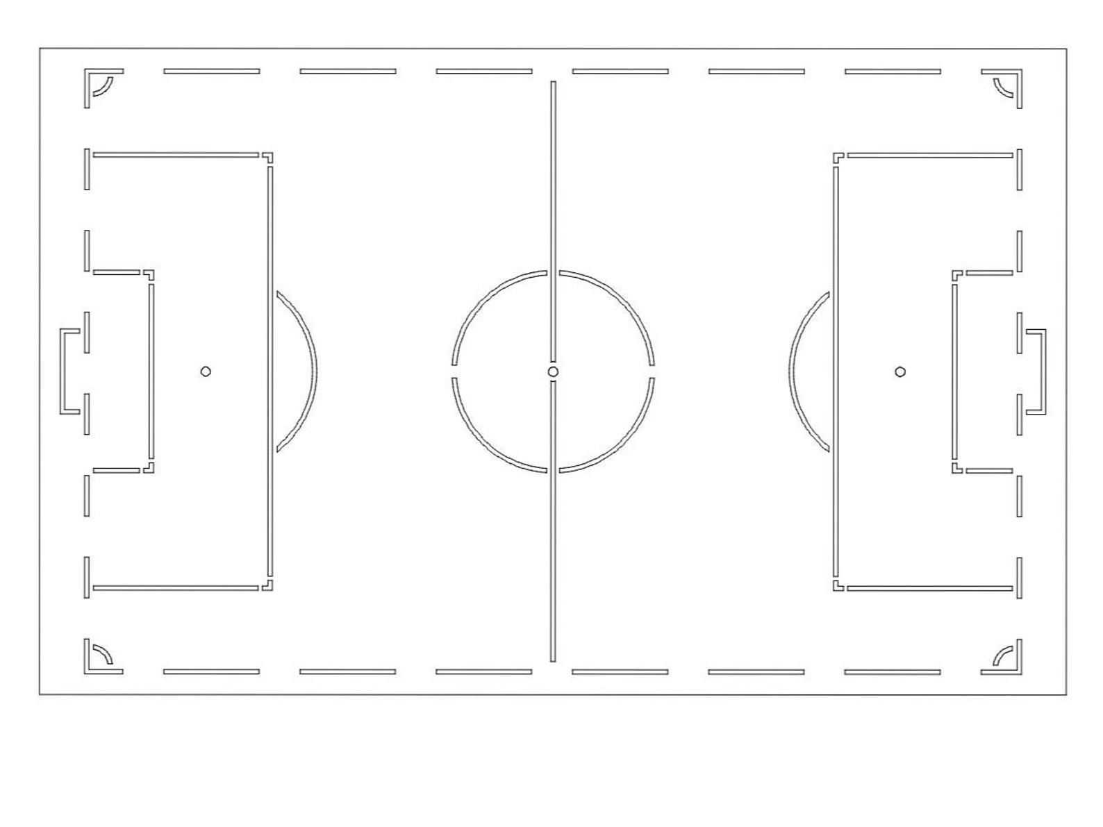Soccer/football Field STENCIL File for Laser Cutting/cnc svg, Ai, Lbrn2