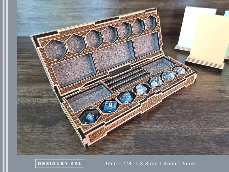 Dnd Dice Box. Dnd Miniature Box. Dungeons and Dragons. 3mm Etsy