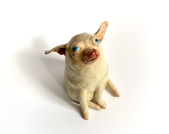 Hand made personalized dog urn, Personalized ashes box, Memorial ashes box, Pet loss gift, Remembrance gift, Personalized dog sculpture
