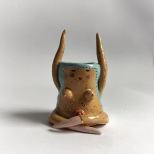 Ceramic candlestick holder, Decorative candle holder, Yoga style gift, Yoga lover gift, Ceramic girl figurine, Ceramic woman statue, Yoga