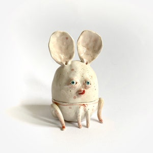 Boîte à souris en céramique, cadeau pour amoureux des souris, cadeau de mariage, décoration de bureau, rangement de bijoux, cadeau de baby shower, décoration d'intérieur en chêne, chef-d'oeuvre en céramique