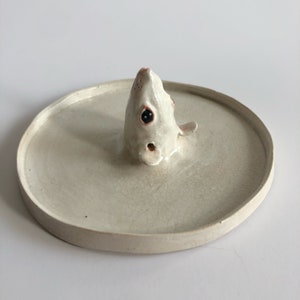 Decoración de pared de ratón, Plato de joyería de cerámica, Decoración de pared de estilo vintage, Centro de mesa de dormitorio, Plato de anillo de cerámica, Regalo para amantes de los ratones imagen 8