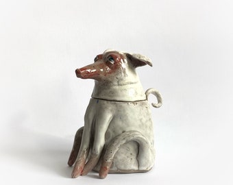 Urne personnalisée pour animal de compagnie, figurine de chien, pot de bonbons, cadeau pour amoureux des chiens, décoration de bureau, sculpture de chien personnalisée, cadeau de maman chien, pot de cuisine