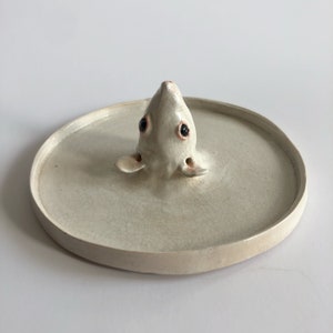 Decoración de pared de ratón, Plato de joyería de cerámica, Decoración de pared de estilo vintage, Centro de mesa de dormitorio, Plato de anillo de cerámica, Regalo para amantes de los ratones imagen 7