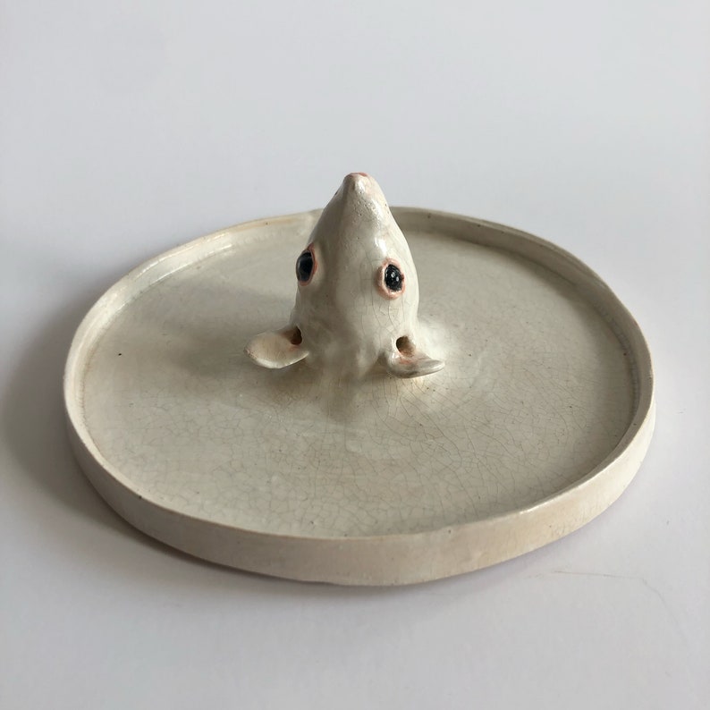 Decoración de pared de ratón, Plato de joyería de cerámica, Decoración de pared de estilo vintage, Centro de mesa de dormitorio, Plato de anillo de cerámica, Regalo para amantes de los ratones imagen 7