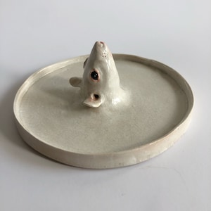 Decoración de pared de ratón, Plato de joyería de cerámica, Decoración de pared de estilo vintage, Centro de mesa de dormitorio, Plato de anillo de cerámica, Regalo para amantes de los ratones imagen 6