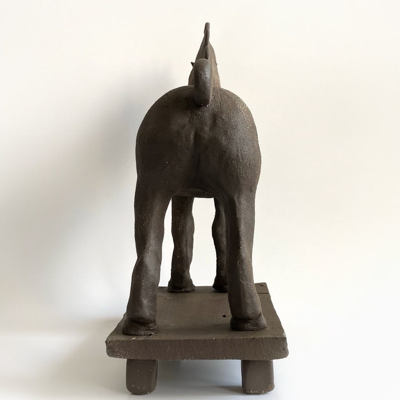 Ceramic horse sculpture, Vintage style horse sculpture, Horse lover gift, Ancient greek style horse sculpture, Collectible horse sculpture image 4