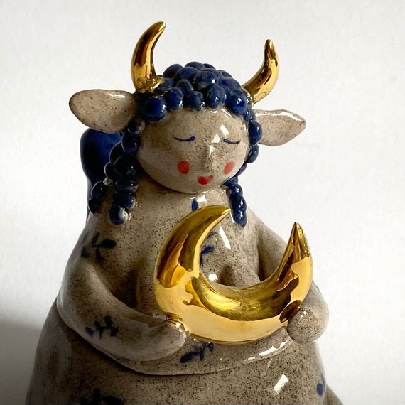 Jewelry box, Deities and demigods, Ceramic devil figurine, Pregnancy woman figurine, Bohemian bedroom, Gift for feminist, Office table decor