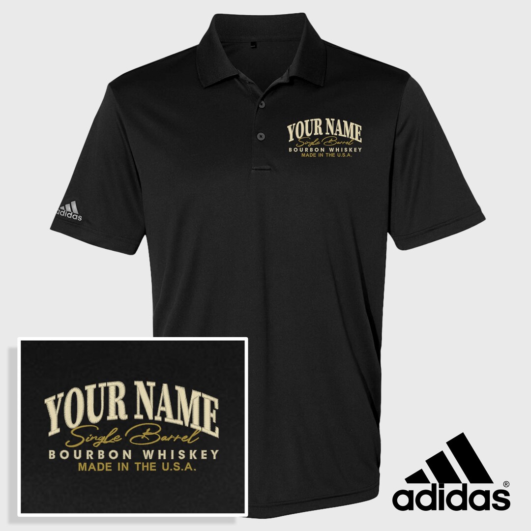 Custom Bourbon Adidas Polo Shirt Personalized Embroidered Etsy