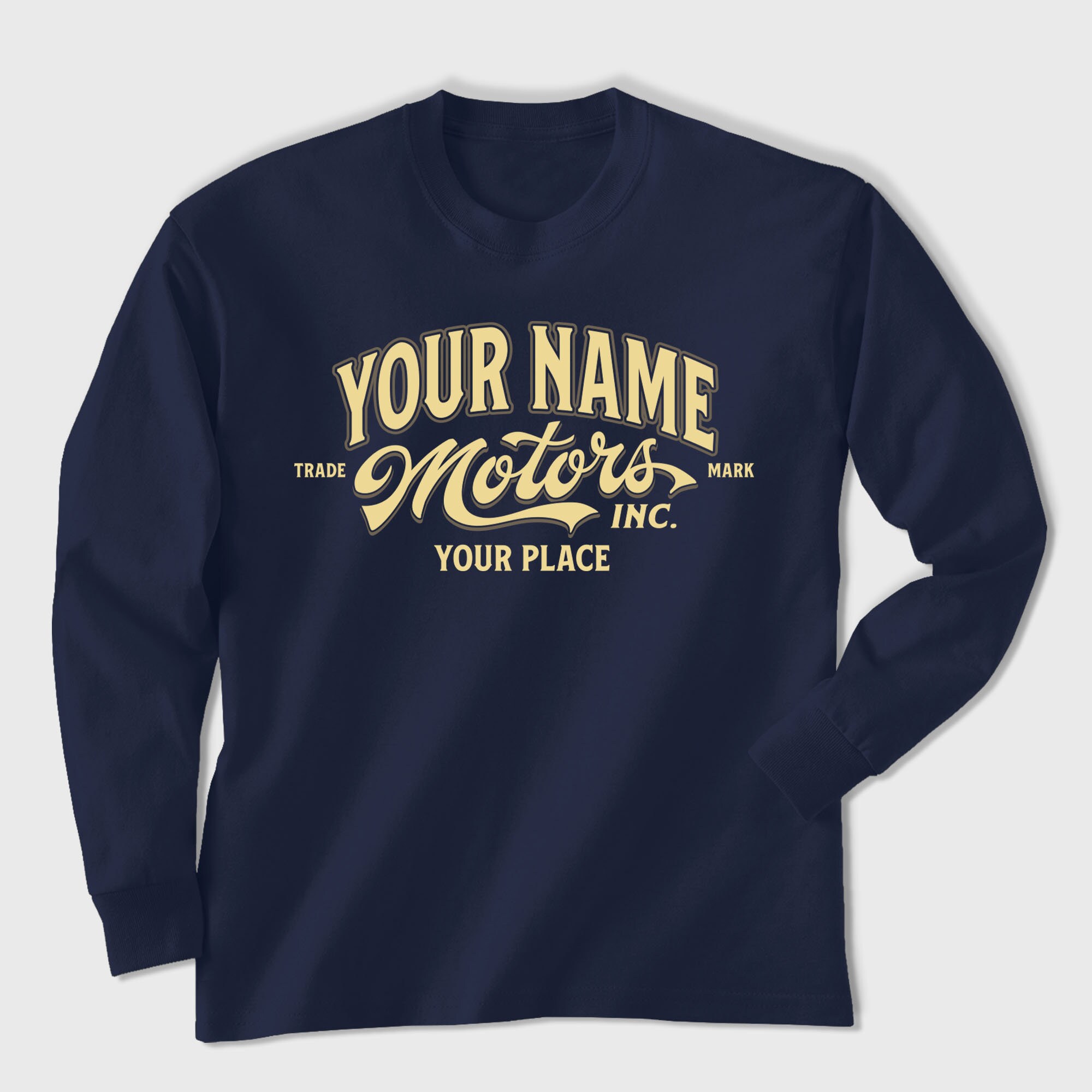InkPixiGifts Custom Motors Inc LS T-Shirt, Personalized unisex Printed Long-Sleeve Tee Shirt, Gift for Him Dad Father Car Automotive Enthusiast Gearhead InkPixiGifts Custom Motors Inc LS T-Shirt, Personalized unisex Printed Long-Sleeve Tee Shirt, Gift for Him Dad Father Car Automotive Enthusiast Gearhead