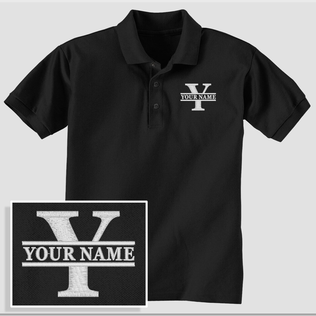 Chest Monogram Embroidery Polo Shirt