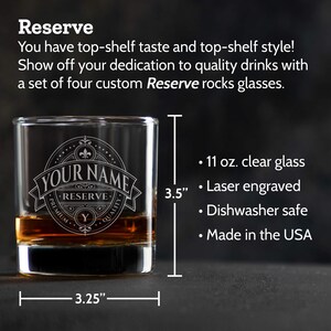 Custom Rocks Glass Set, Personalized Engraved Reserve Rocks Glasses ...